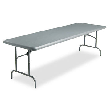Iceberg Indestructable Industrial Folding Table, Rectangular Top, 1,200 Lb Capacity, 96 X 30 X 29, Charcoal freeshipping - TVN Wholesale